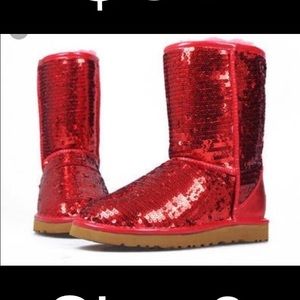 Red sequin uggs