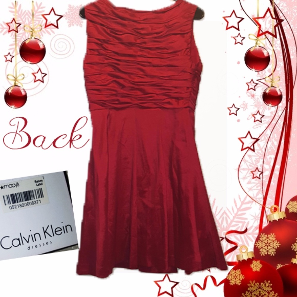 Calvin Klein Red Dress Size 8