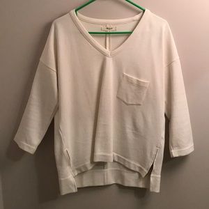 Structured Madewell top! Worn once! Size M, ponte