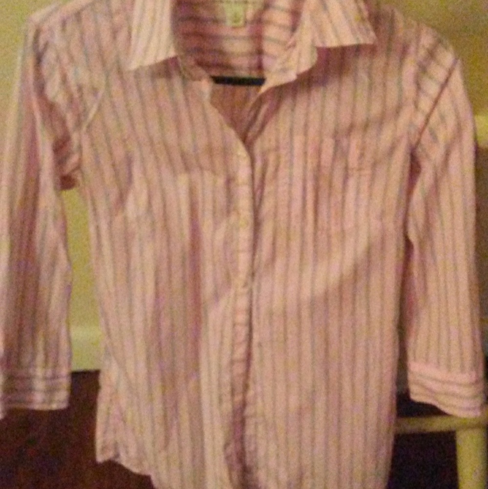 Banana Republic button down striped shirt. Size 2