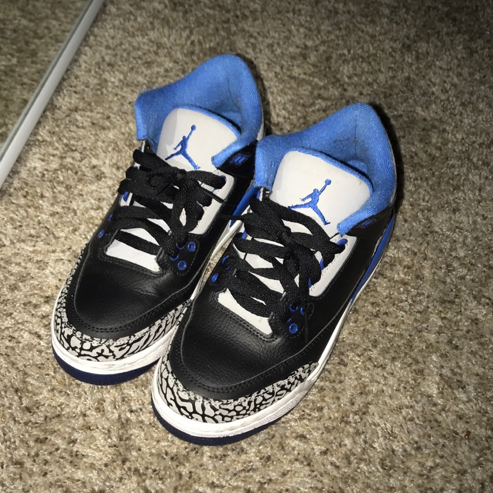 Grey and blue Jordan’s