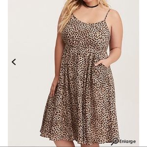 Torrid midi animal print dress