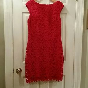 Lace red dress