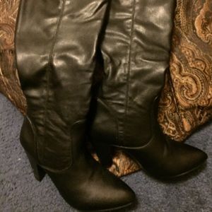Rampage Black Knee High Boots