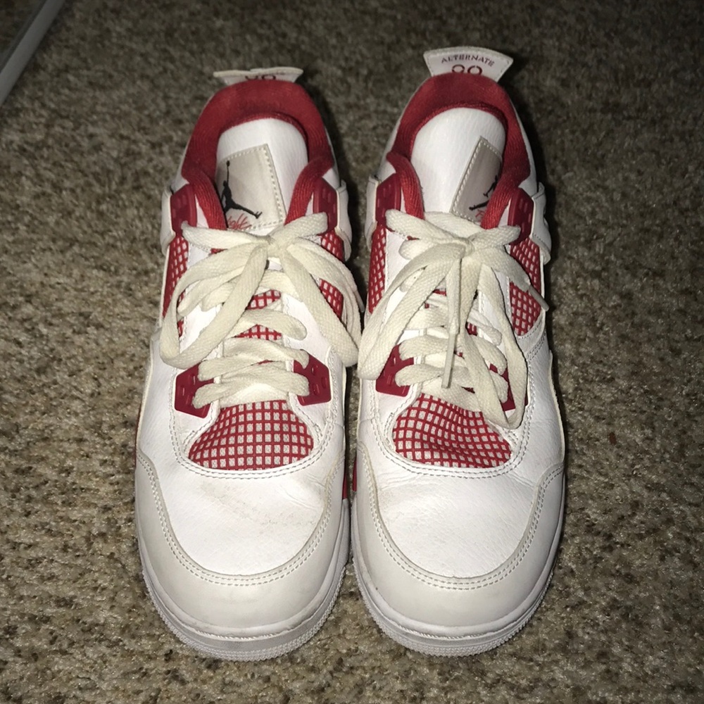 Red and white Jordan’s