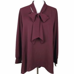 Alfani Self Tie Bow Blouse