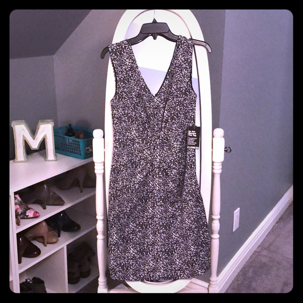 EXPRESS black and white cocktail dress