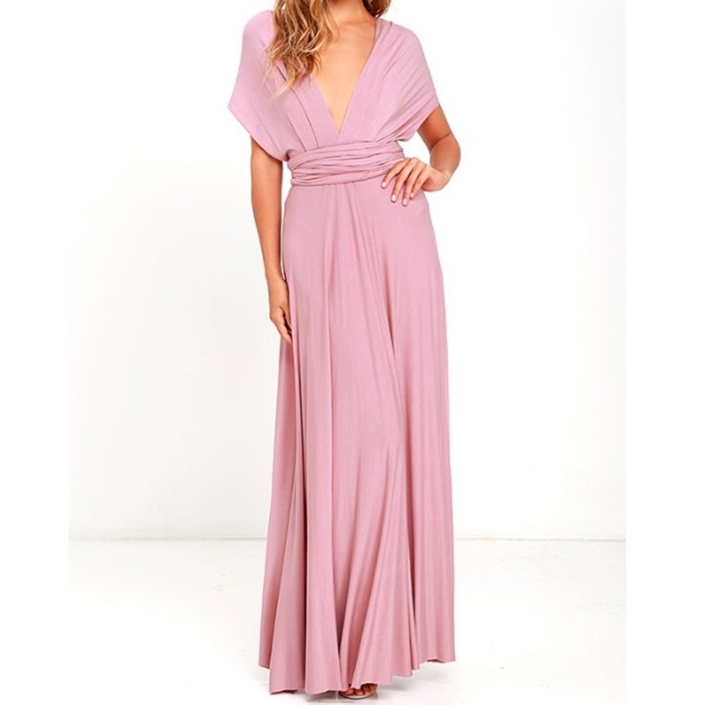 Mauve Convertible Maxi Dress