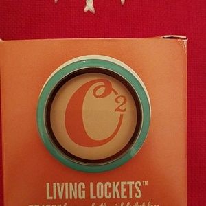 Large Turqoise Blue Enamel Origami Owl Face