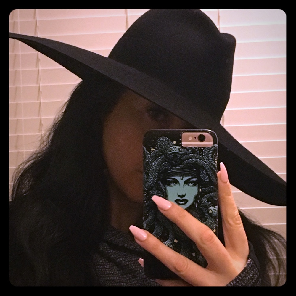 YSL Saint Laurent Wide Brim Fedora Hat