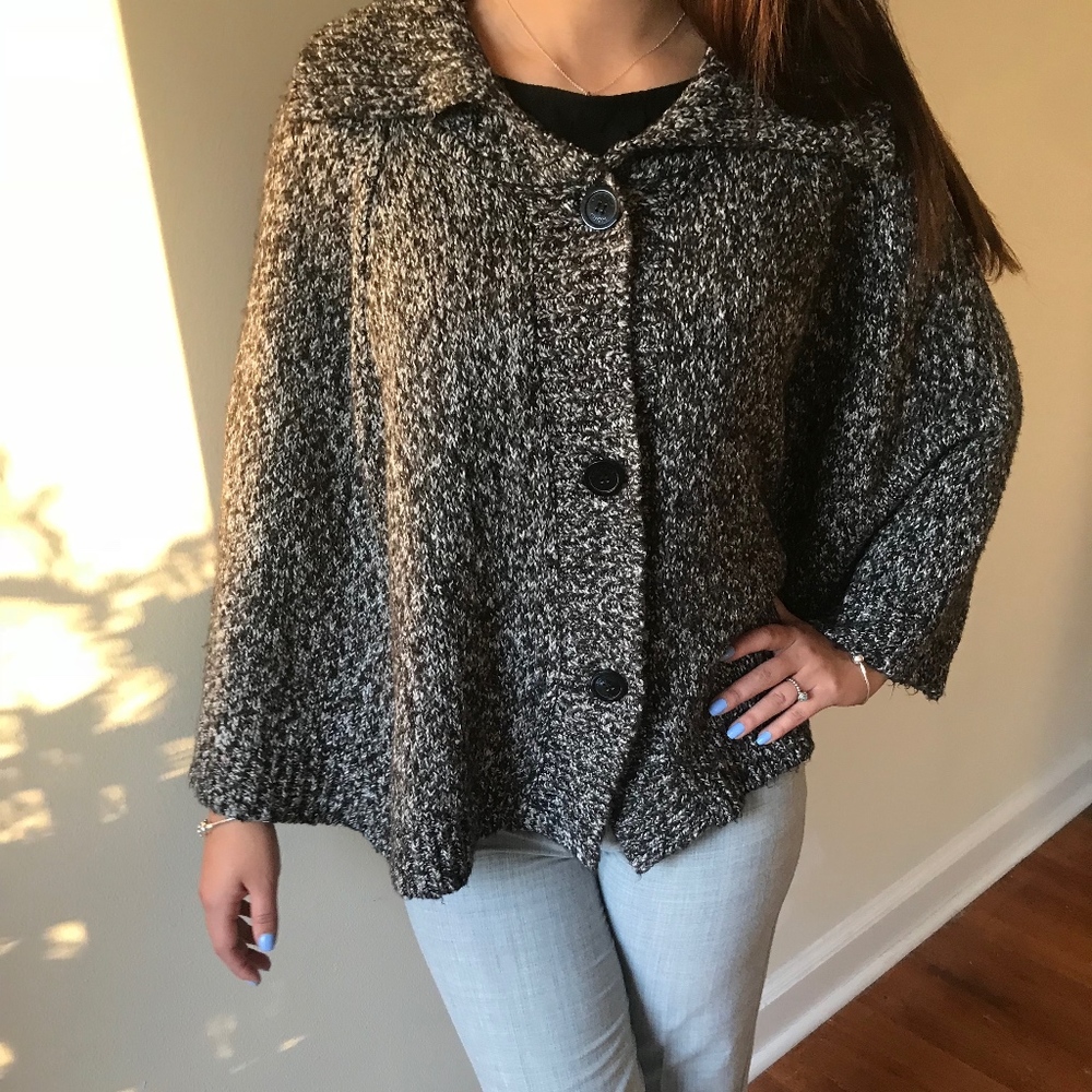 MICHAEL Michael Kors Marled Poncho - Size Large
