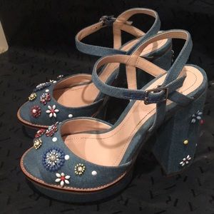 Zara Jean Jeweled Block Heels