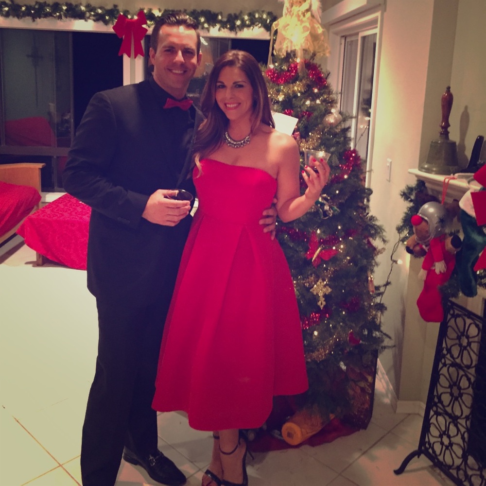 Stunning Red Xmas Cocktail Dress