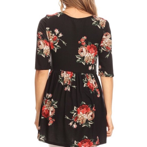 Floral babydoll top - Picture 3 of 3