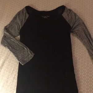 American Eagle Sparkly Baseball T-shirt