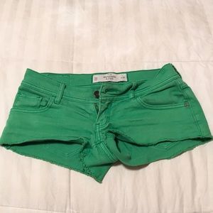 Green Abercrombie shorts