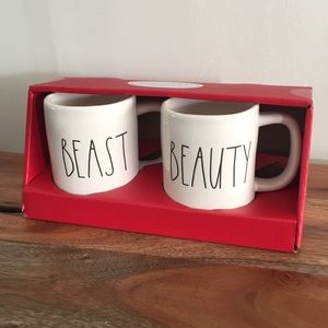 Rae Dunn Beauty & Beast Mug Set