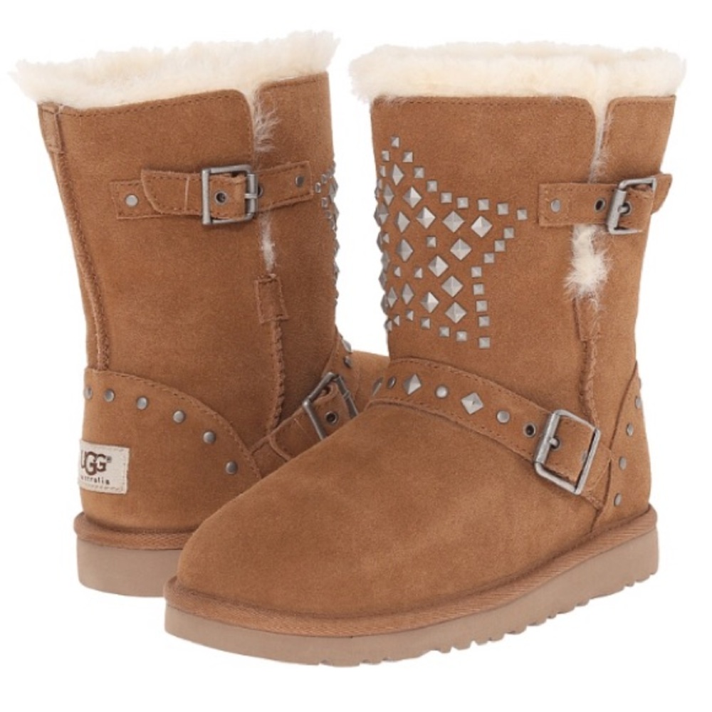 Ugg Kids Adrianna Stars Tan Boots