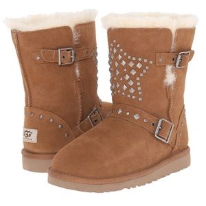 Ugg Kids Adrianna Stars Tan Boots