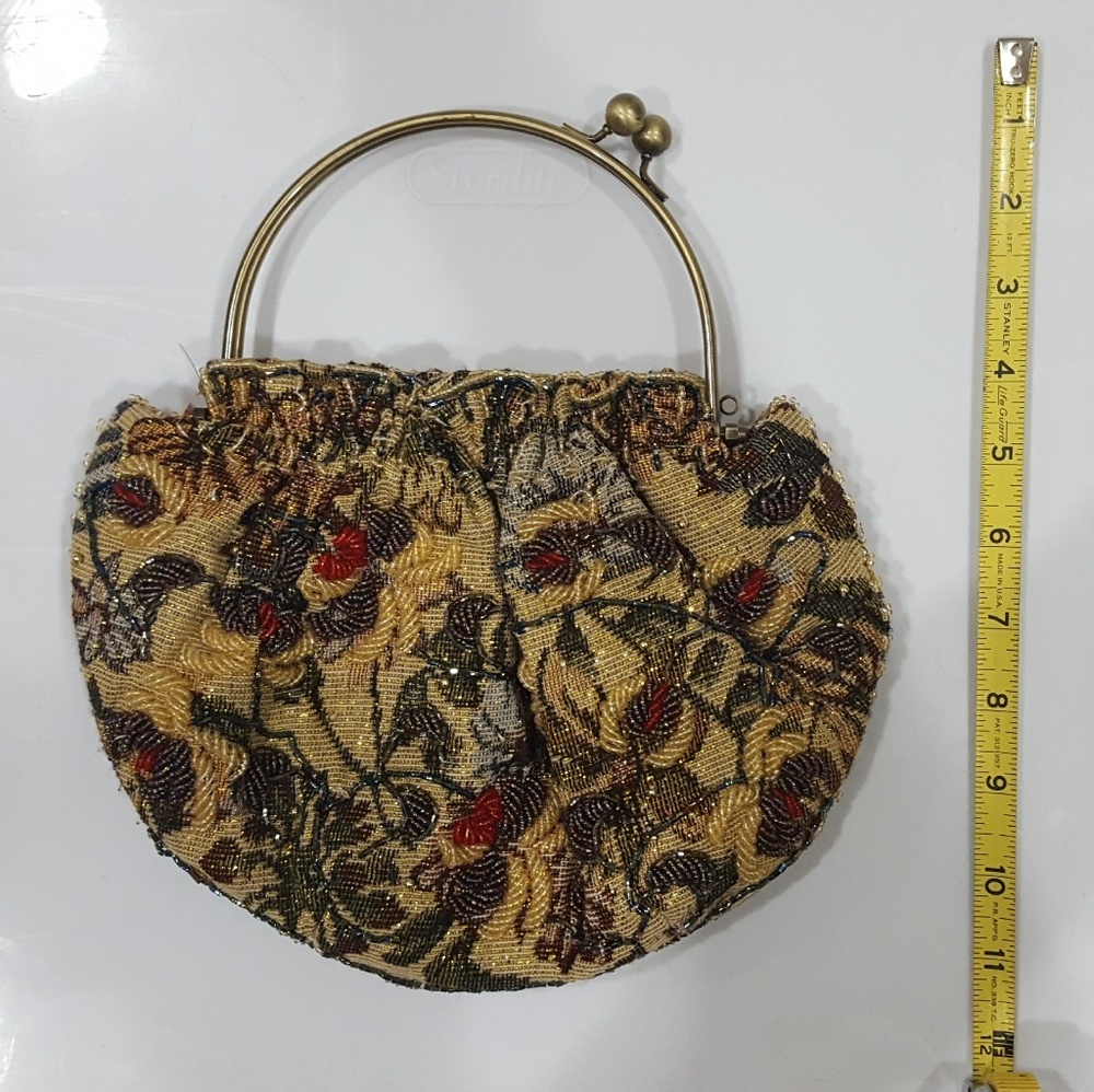 Floral beaded formal bag