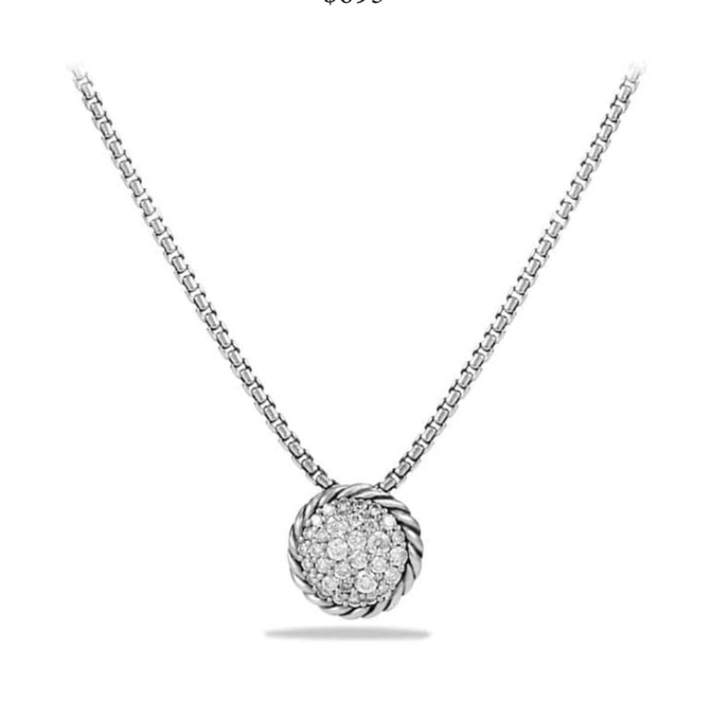David Yurman Pavé Pendant Necklace w/ Diamonds