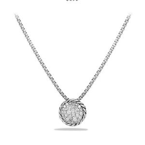 David Yurman Pavé Pendant Necklace w/ Diamonds