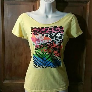 Off shoulder graphic tee