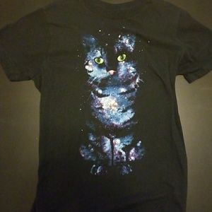 Galaxy Cat Tee Shirt - Size S