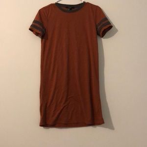 A mid thigh t-shirt dress