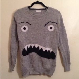 Forever 21 Monster Face Sweater 💀