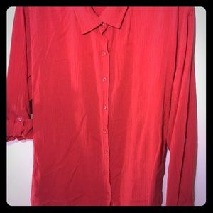 🎉Salmon Color 3x Flowy Shirt