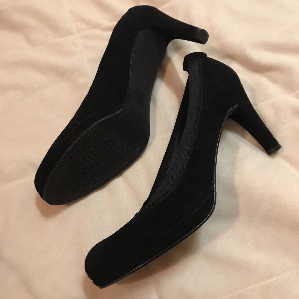 Stuart Weitzman black suede heels
