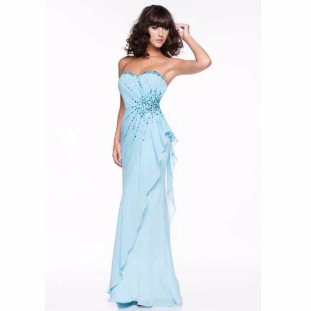 Gathered Sweetheart Evening Gown by Nina Canacci
