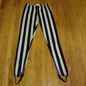 Burlesque / Circus / Beetlejuice striped leggings