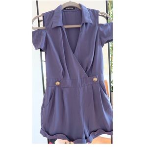 Foreign Exchange Blue Romper SZ S