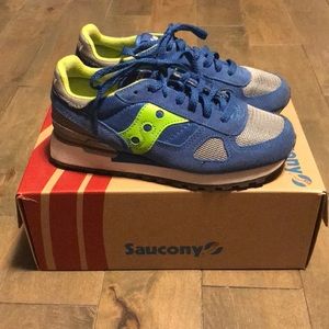 Saucony  Shadow Original blue/bright green size 6