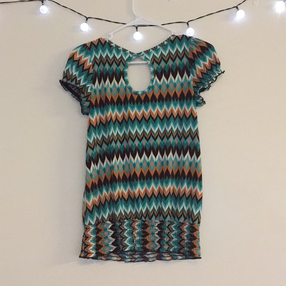 Multi Colored Patterned Blouse - Picture 3 of 4