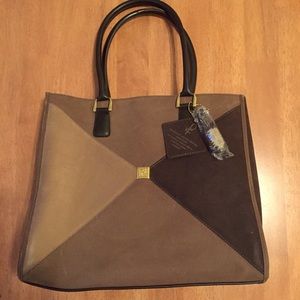 DVF brown suede purse