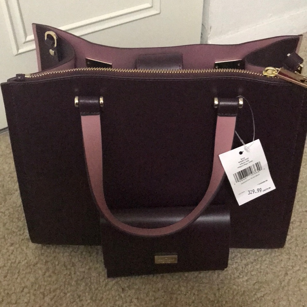 Amazing plum color bag and wallet - Picture 2 of 8