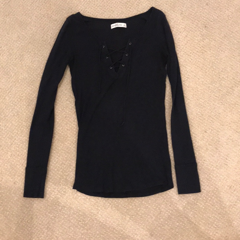 Abercrombie Lace Up Top