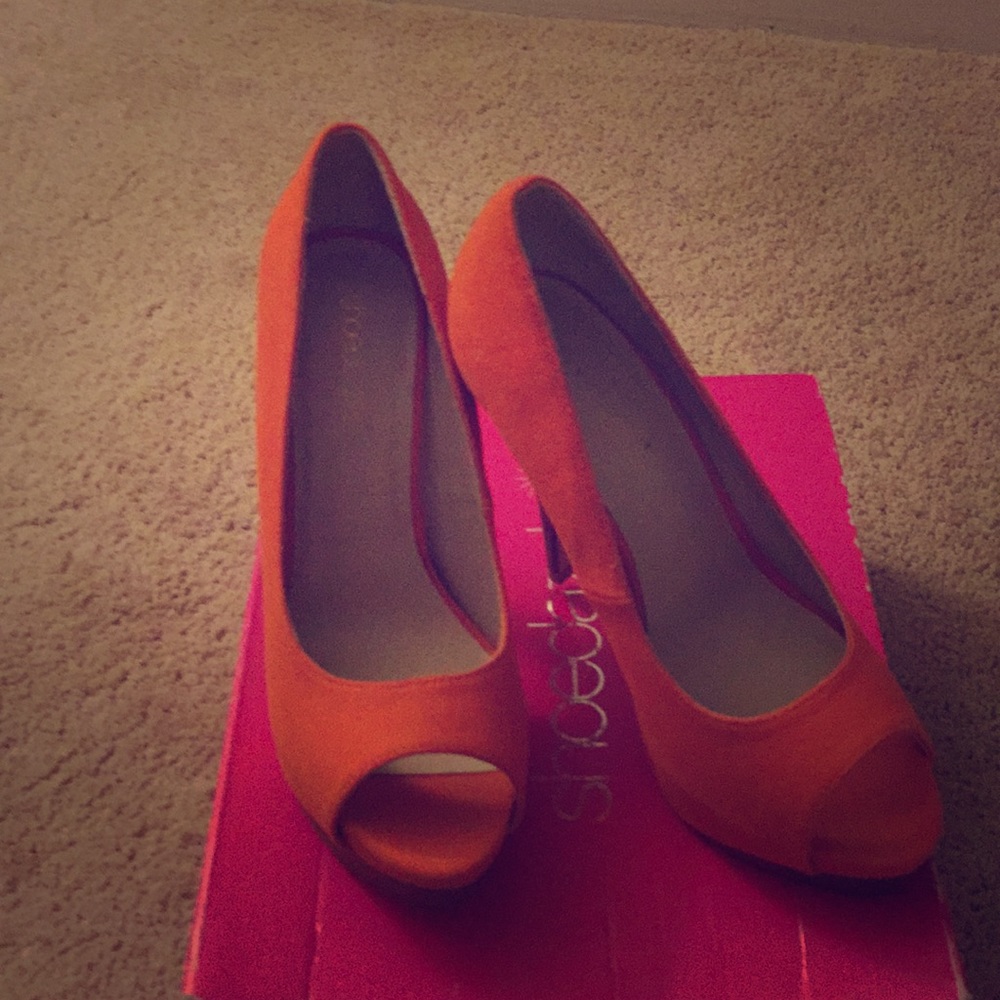 Orange women heels