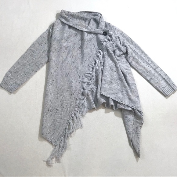 Grey Fringe Sweater - Picture 7 of 8