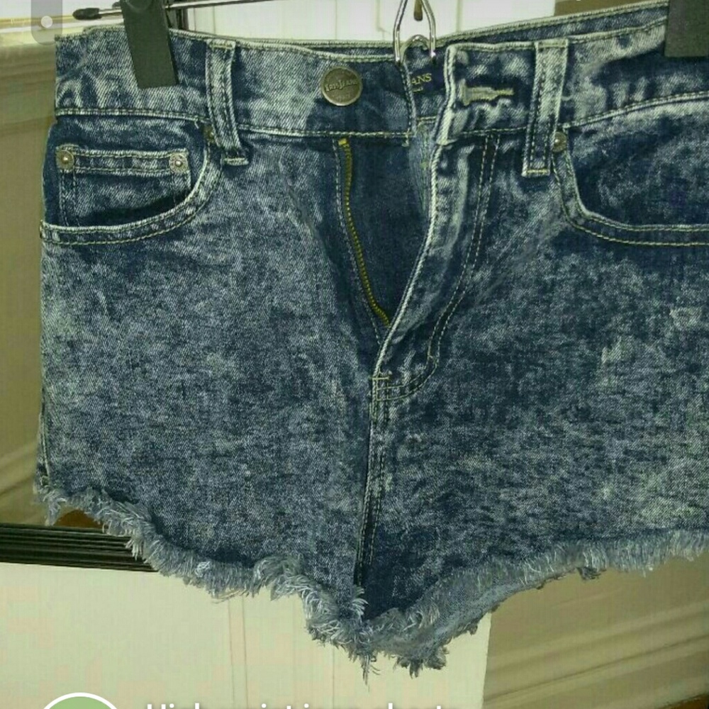 High waist jean shorts