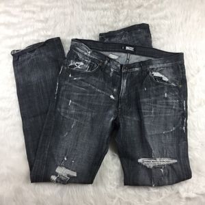 Grizzly Griptape Distressed Black Wash Jeans