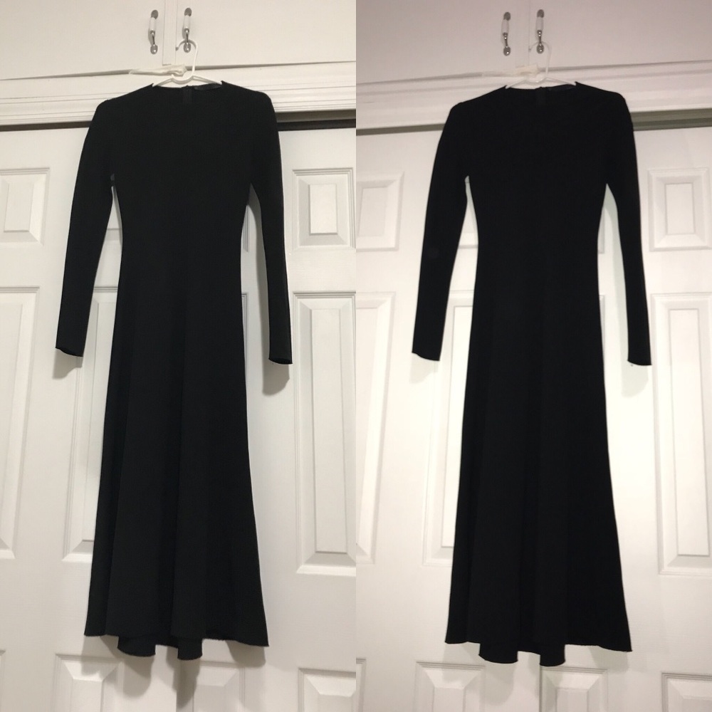 Zara Black Full Sleeve Long Dress