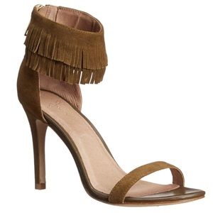 NEW Joie Alek Fringe Ankle Strap Sandal Heels - 10