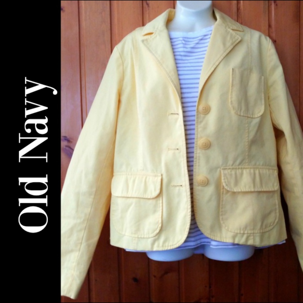 Old Navy Yellow 3 Button Jacket Size Medium
