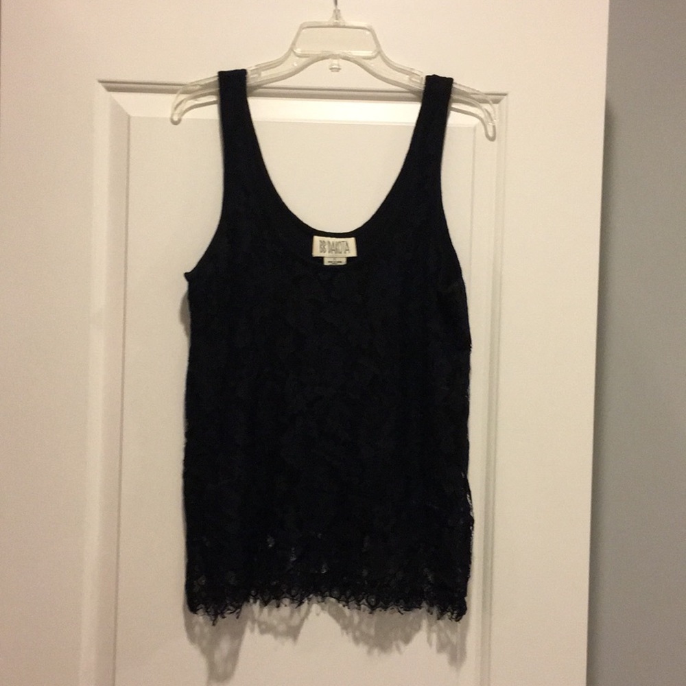 BB Dakota black lace tank top