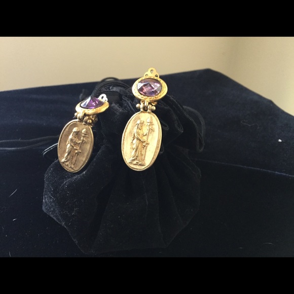 Jewelry - Amethyst earrings, Clip on, Stunning.