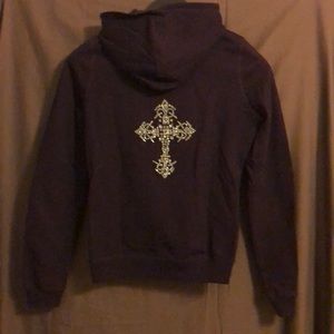 Women’s  sz L Twisted Heart zip up hoodie